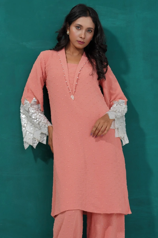 Buti Fabric Set With Zigzag Applique — 2