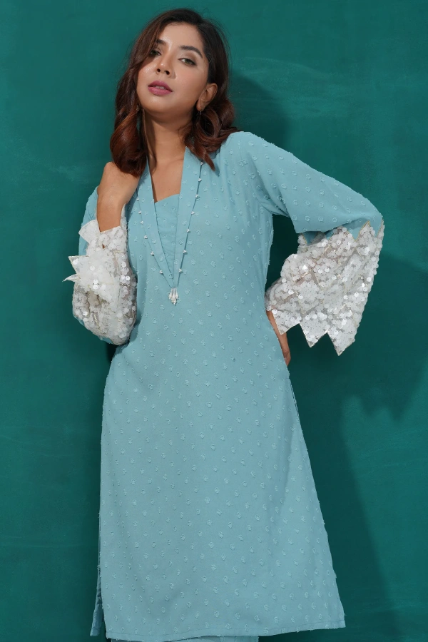 Buti Fabric Set With Zigzag Applique