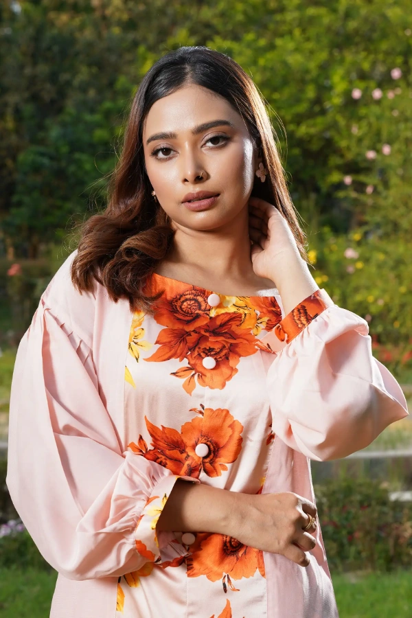 Blooming Pink Patterns Co-ord Set — 3
