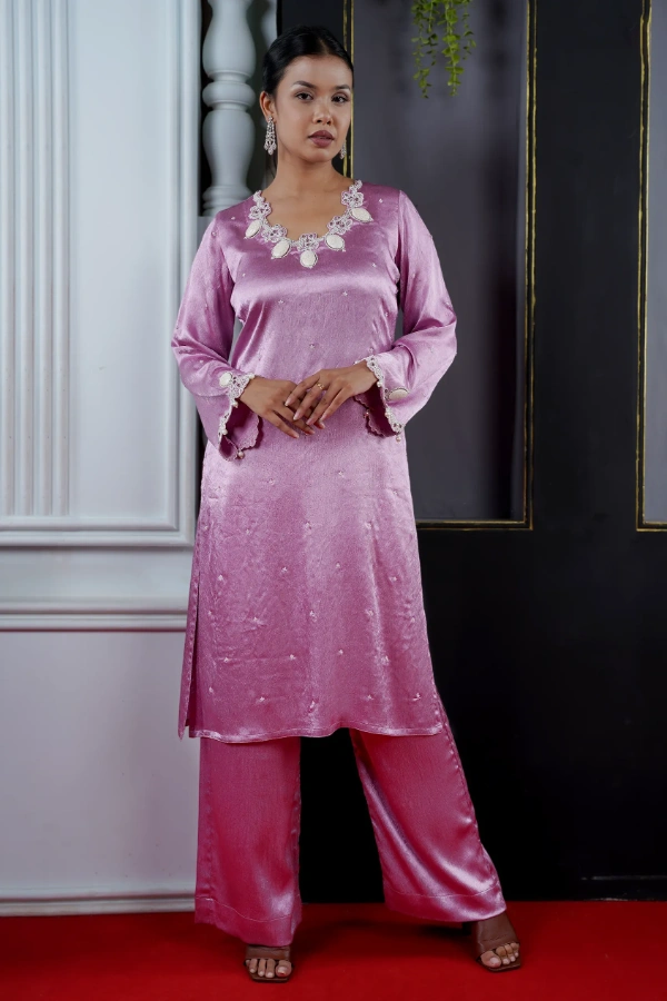 Statement Neckline Two Piece Set