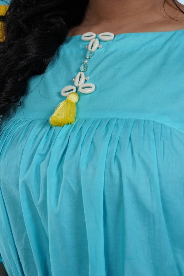 Sky blue and yellow tie dye maxi dress — 3