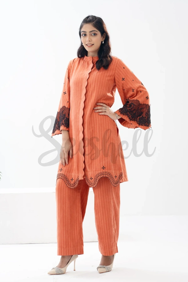 Rustic Orange Corduroy Co-ord Set — 3
