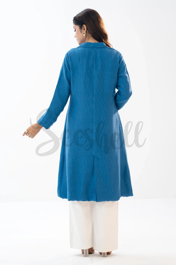 Blue Peated Coat — 4