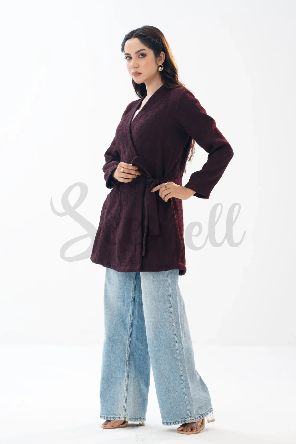 Maroon Heavy cotton outer wear — 3