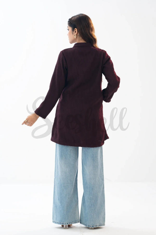 Maroon Heavy cotton outer wear — 4