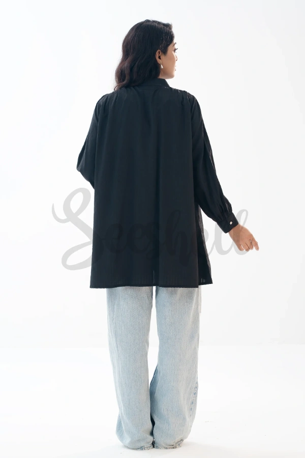 Black Blended fabric top — 4