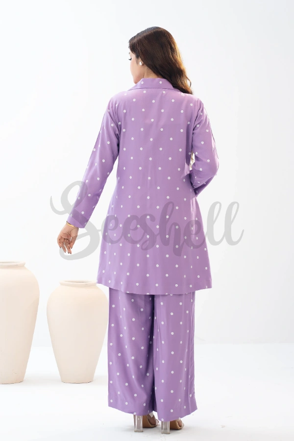 Lavender Twill viscos Co-ord set — 4