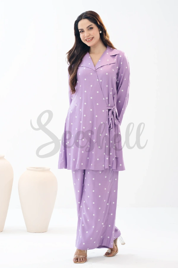 Lavender Twill viscos Co-ord set — 3