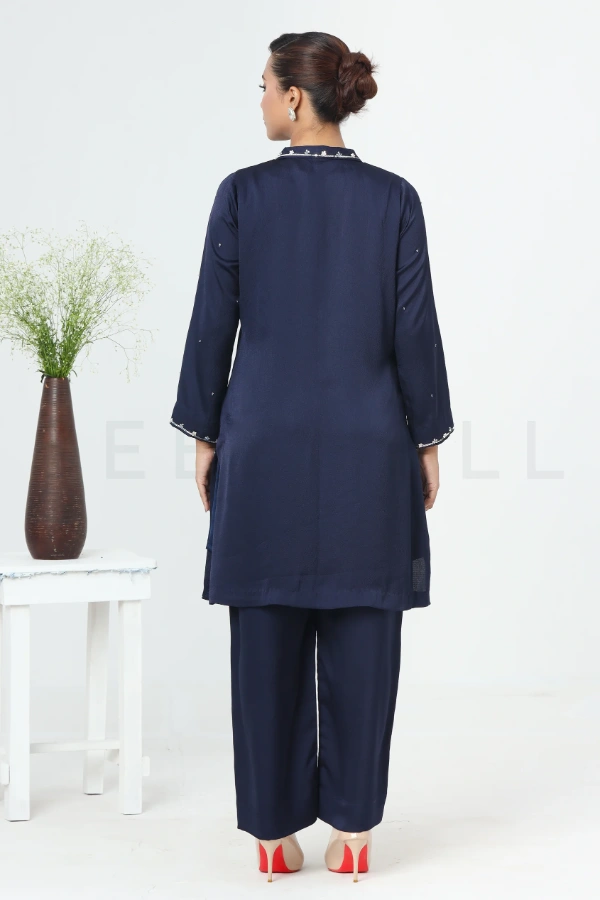 Royal dark blue zardosi work Exclusive two piece set — 5