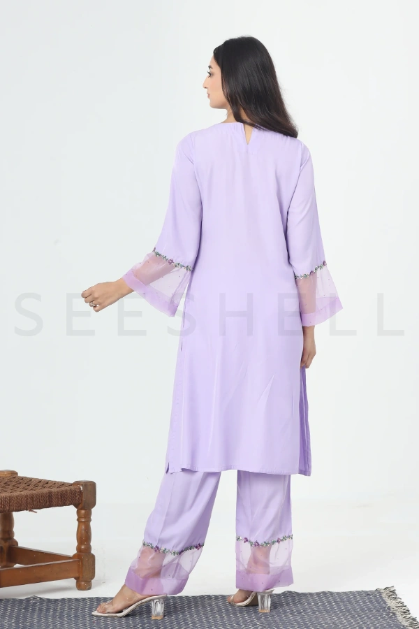 Lavender zardosi work Exclusive two piece set — 5