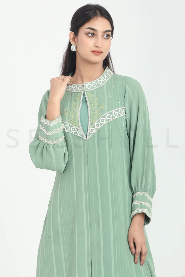 Fern green zardosi work Exclusive two piece set — 3