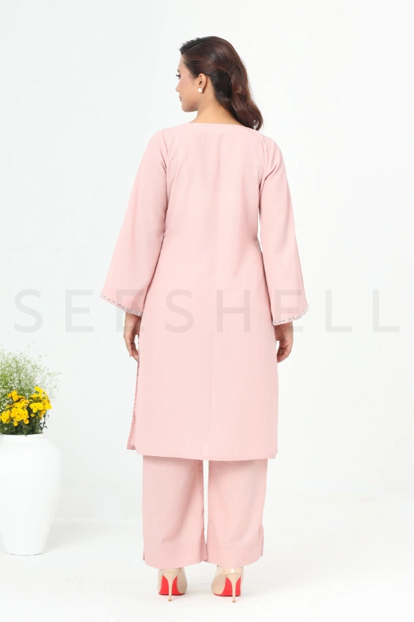 Pink lemonade  Tambour work Semi Casual two pcs dress — 5