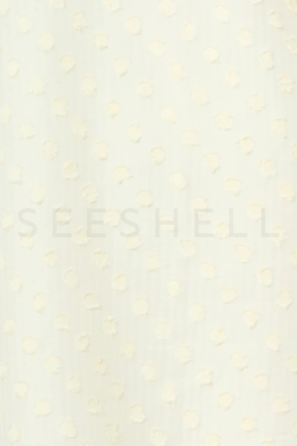 Cream Polka Dot Two Piece Set with Applique and Bead Work — 4