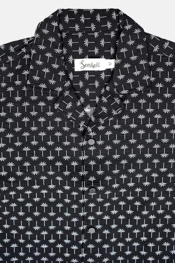 Black & White AOP Cuban  ( Relaxed Fit ) — 5