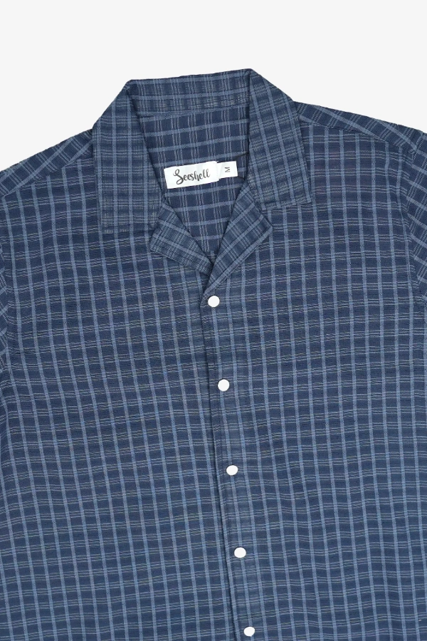 Navy Checkered Cuban (Relaxed Fit ) — 5