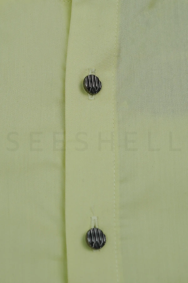 Yellow cotton fabric Full sleeve shirt — 5