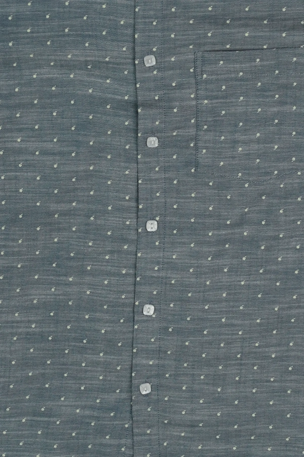 Chambray Band Collar full sleeve shirt — 5