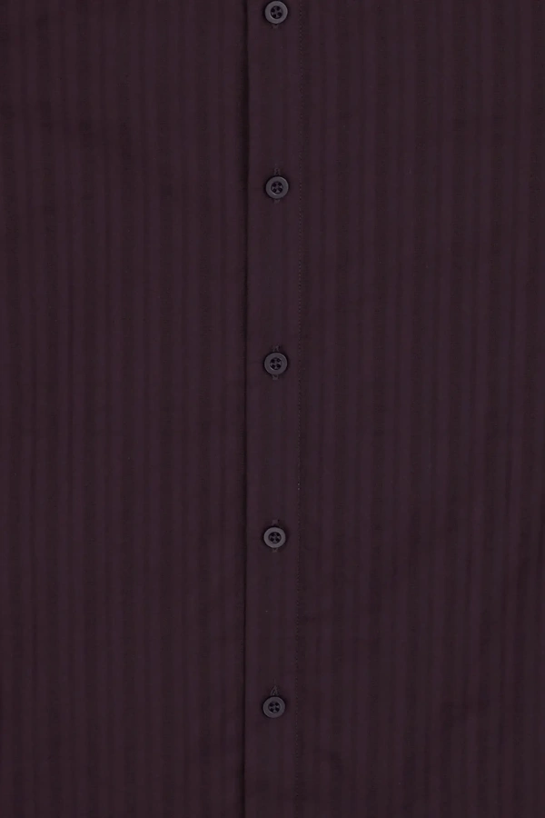 Maroon premium cotton fabric long sleeve shirt — 5