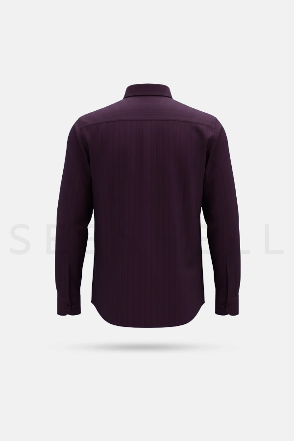 Maroon premium cotton fabric long sleeve shirt — 4