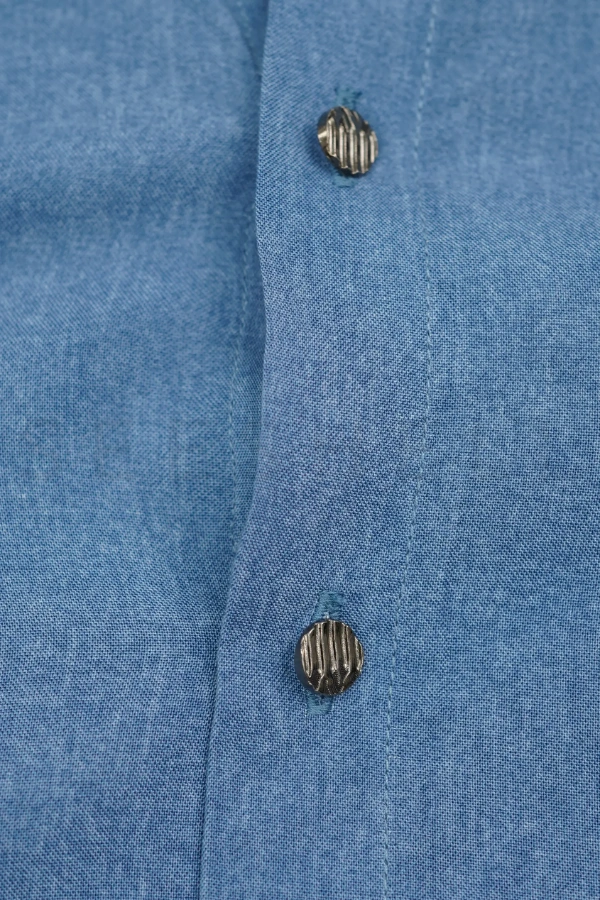Blue tensile fabric long sleeve shirt — 4