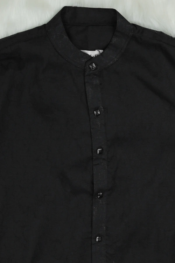 Black premium cotton fabric long sleeve shirt — 3