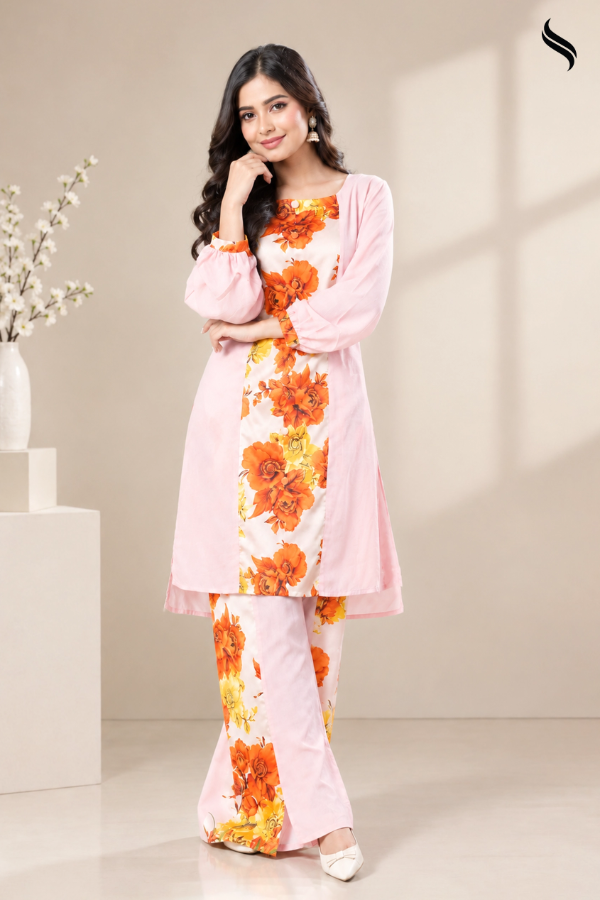 Blooming Pink Patterns Co-ord Set
