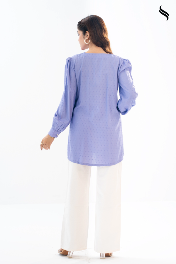 SEESHELL Women's Top Embossed Cotton Pockets Lavender (Lavender Color) 04