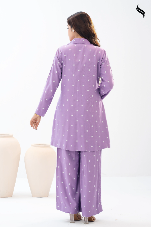 Lavender Twill viscos Co-ord set (Lavender Color) 04