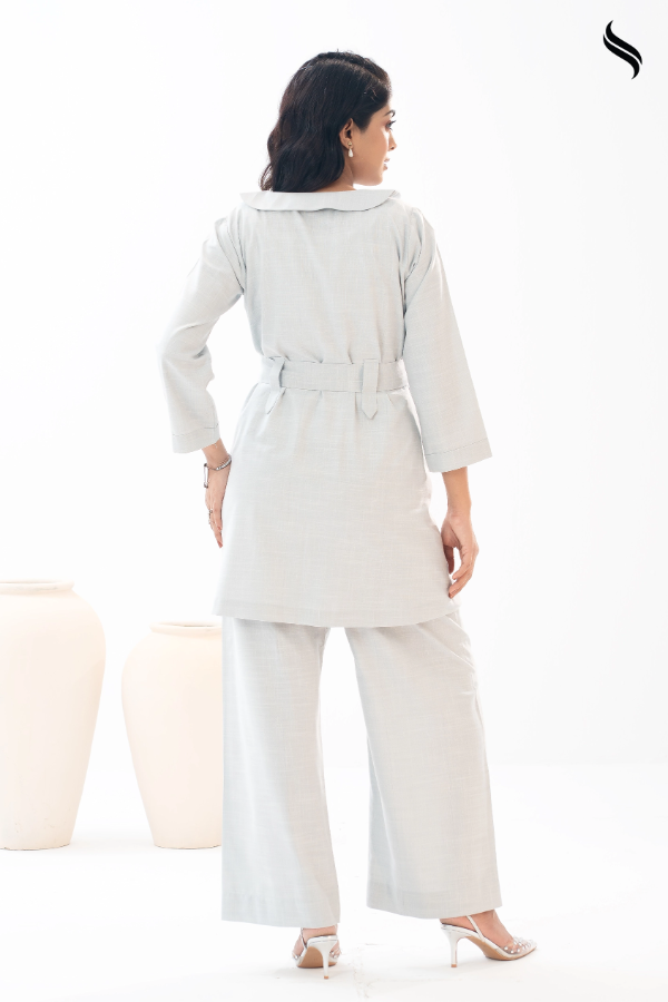 SEESHELL Women's Co Ord Remi Viscose Tie Front Cut Sew Mint (Mint Color) 03