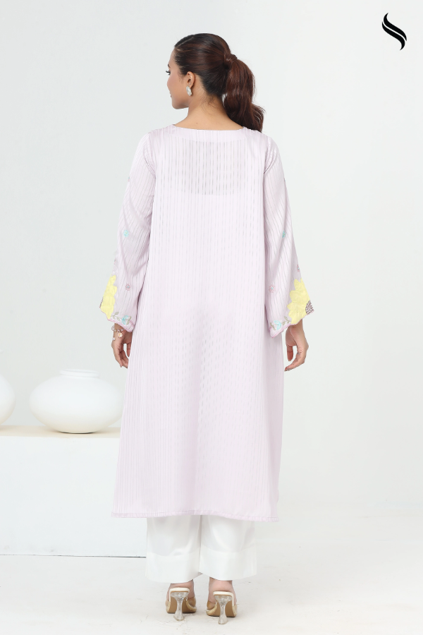 SEESHELL Women's Two Piece Silk Karchupi Pale Lilac (Pale Lilac Color) 03