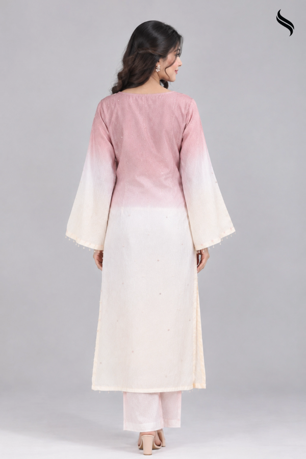 SEESHELL Women's 2pcs Shimmer Silk Ombre (Mocha-cream ombre Color) 03