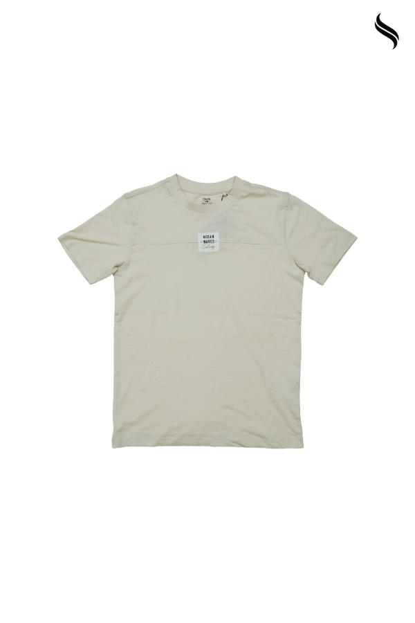 SEESHELL Boys' Organic Cotton T-Shirt – Light Cream (Light Cream Color) 07