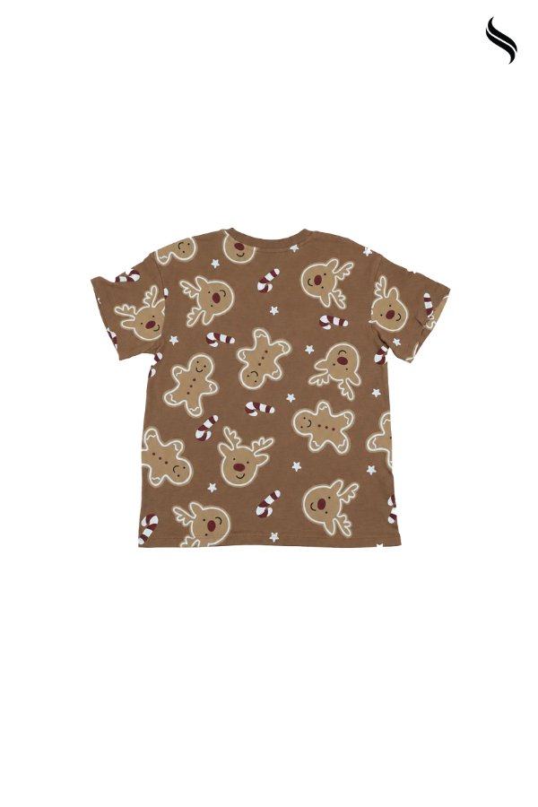 SEESHELL Boys' Printed Knit T-Shirt – Chocolate Malt (Chocolate Malt Color) 03