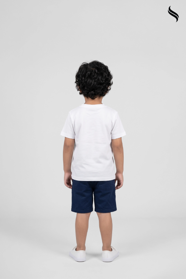 SEESHELL Kid's Boys T-Shirt Cotton Regular Fit Print Red White (White Color) 01
