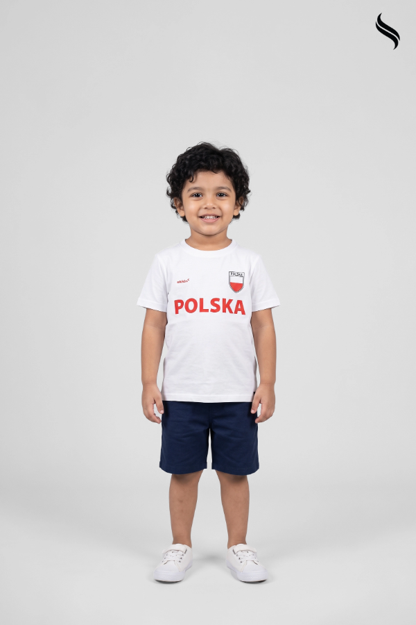 SEESHELL Kid's Boys T-Shirt Cotton Regular Fit Print Red White (White Color) 02