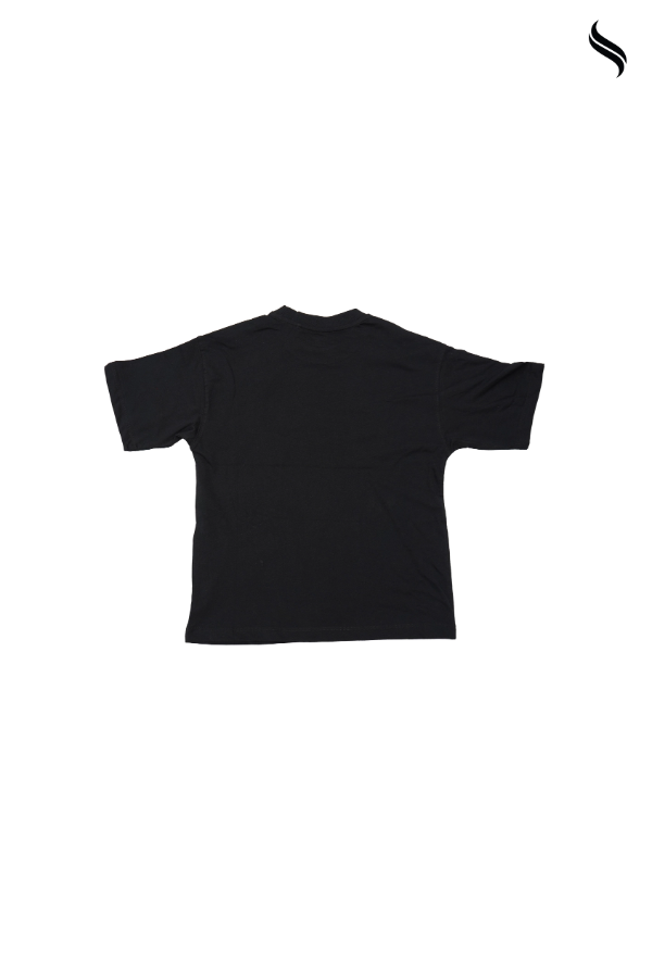 SEESHELL Kid's Boys T-Shirt Regular Fit Cotton Short Sleeve Black (Black Color) 07