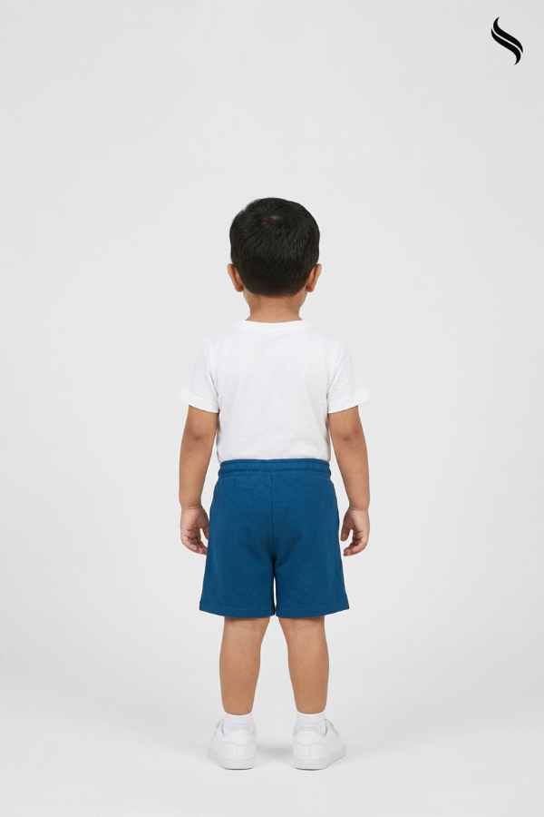 SEESHELL Kid's French Terry Paw Patrol Printed Boys shorts Dull Blue (Dull Blue Color) 01