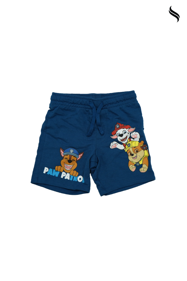 SEESHELL Kid's French Terry Paw Patrol Printed Boys shorts Dull Blue (Dull Blue Color) 04