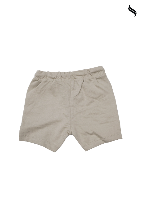 SEESHELL Kid's French Terry Unisex Shorts Sweat shorts Cream (Cream Color) 01