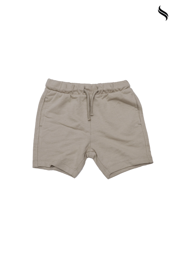 SEESHELL Kid's French Terry Unisex Shorts Sweat shorts Cream (Cream Color) 03
