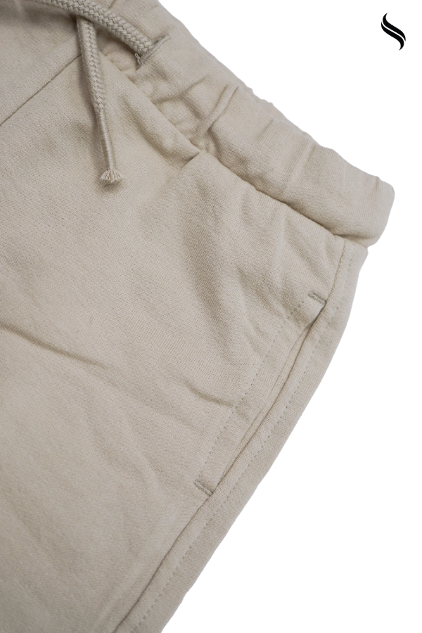 SEESHELL Kid's French Terry Unisex Shorts Sweat shorts Cream (Cream Color) 07