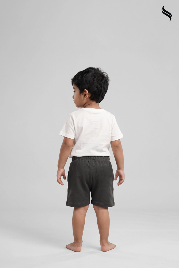 SEESHELL Kid's French Terry Unisex Sweat shorts Ash