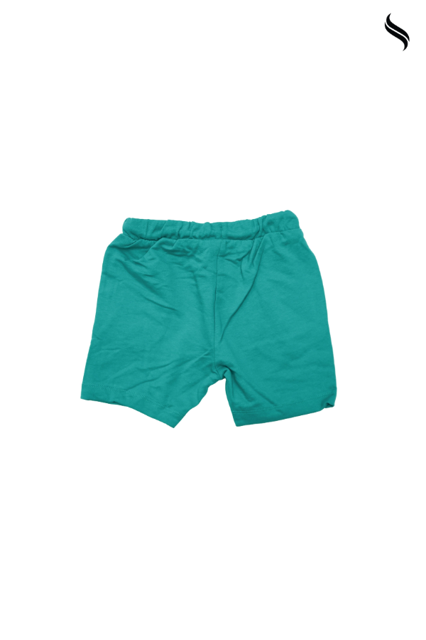 SEESHELL Kid's French Terry Unisex Sweat shorts Bright Teal (Bright Teal Color) 02