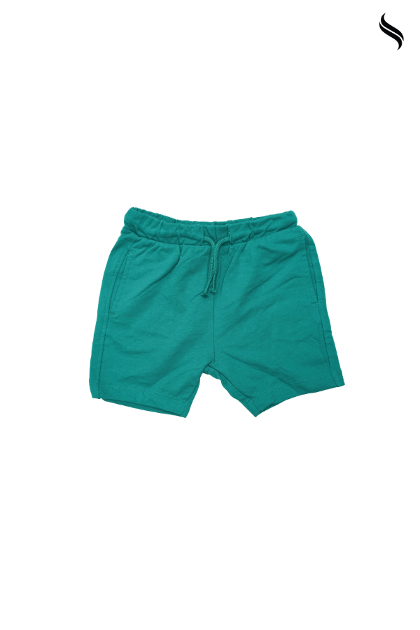 SEESHELL Kid's French Terry Unisex Sweat shorts Bright Teal (Bright Teal Color) 07