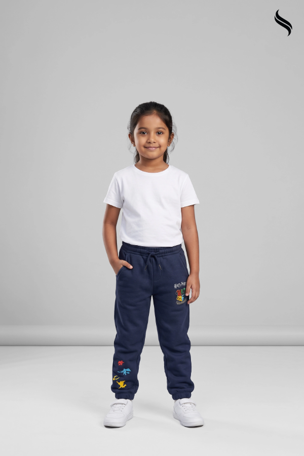 SEESHELL Kid's Jogger Unisex Cotton Graphic Print Navy blue (Navy blue Color) 04