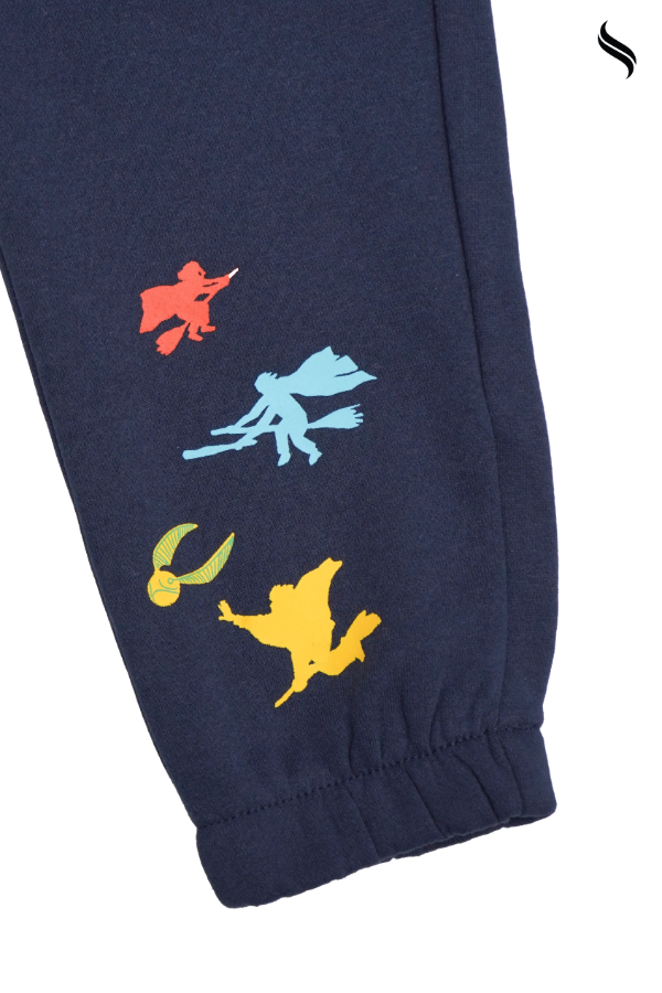 SEESHELL Kid's Jogger Unisex Cotton Graphic Print Navy blue (Navy blue Color) 06