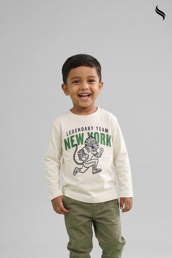 SEESHELL Kid's T-Shirt Unisex Cotton Graphic Print White (White Color) 02