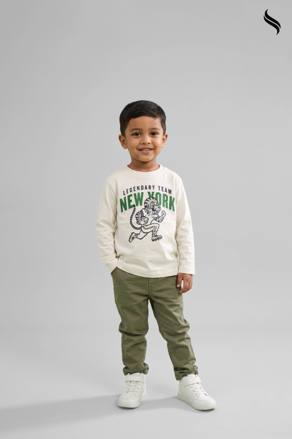 SEESHELL Kid's T-Shirt Unisex Cotton Graphic Print White (White Color) 03