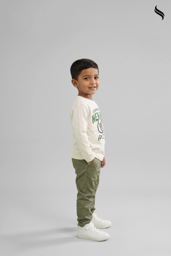 SEESHELL Kid's T-Shirt Unisex Cotton Graphic Print White (White Color) 04