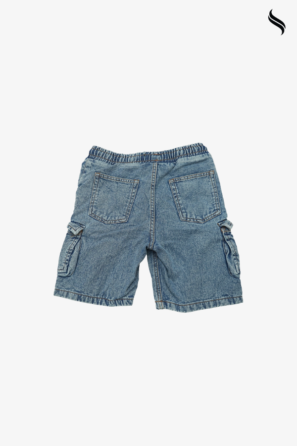 SEESHELL Men's Denim Cargo Shorts Relaxed Fit Light Blue (Light Blue Color) 06